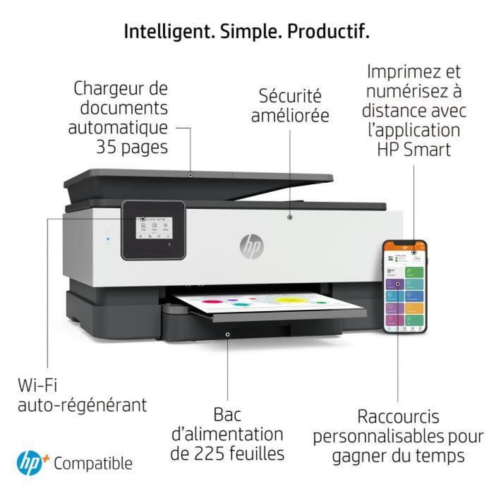 195161213687-HP Officejet 8014E All-in-One -imprimante multifonction jet d'encre couleur A4 - Wifi--6