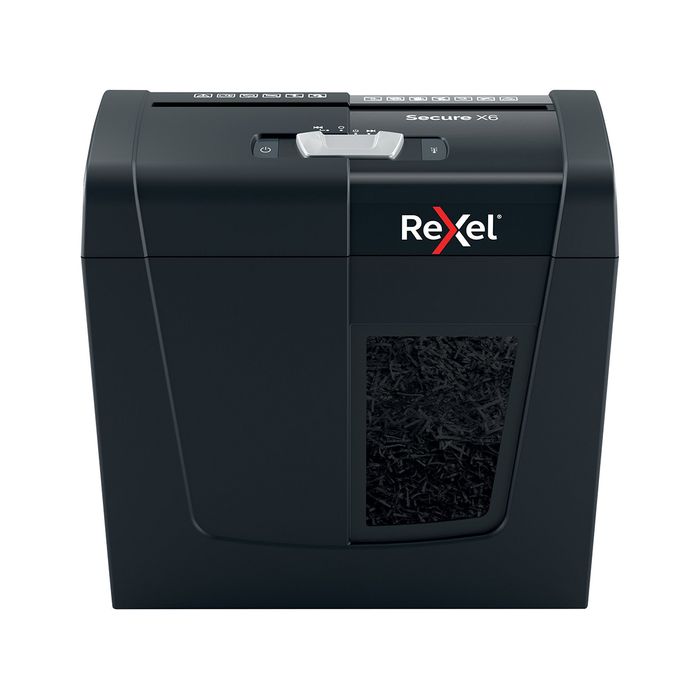 5028252615266-Rexel Secure X6 - destructeur de documents coupe croisée - 6 feuilles - Corbeille 10 litres--1