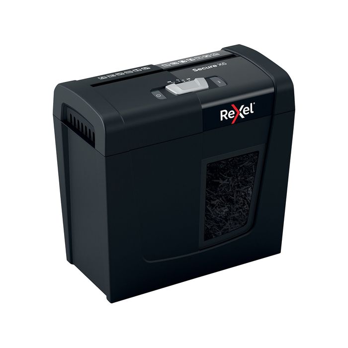 5028252615266-Rexel Secure X6 - destructeur de documents coupe croisée - 6 feuilles - Corbeille 10 litres--6