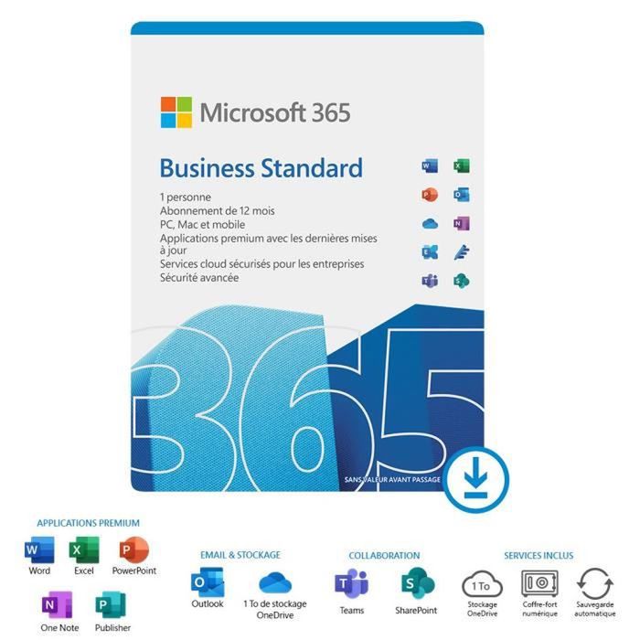 4251604110121-Microsoft 365 Business Standard à télécharger - 1 utilisateur - PC, Mac ou mobile – Abonnement 1 a--0