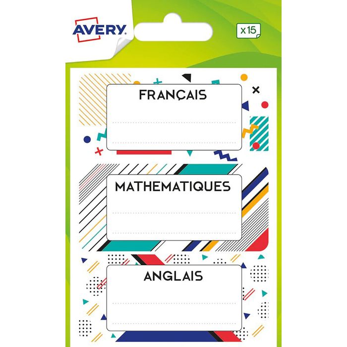 5014702144424-Avery - 15 Étiquettes scolaires sport - 76 x 34 mm--0