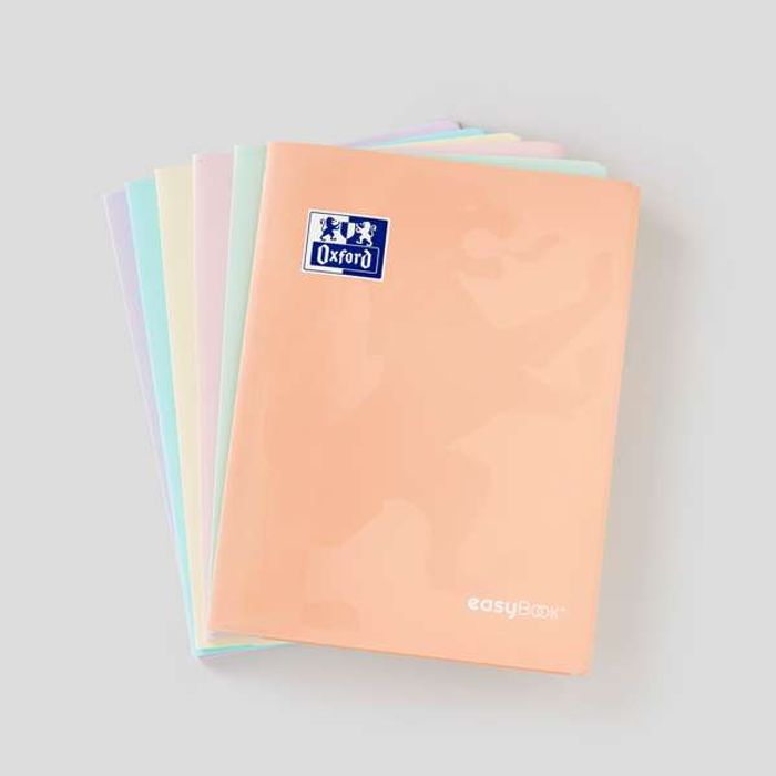 3020120185583-Oxford EasyBook Pastel - Cahier polypro 17 x 22 cm - 96 pages - grands carreaux (Seyes) - disponible dans diff--1