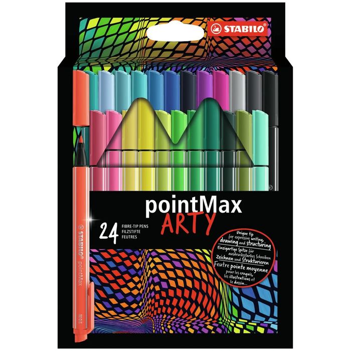 4006381581905-STABILO pointMax ARTY - 24 Feutres de coloriage - pointe moyenne - couleurs assorties--0