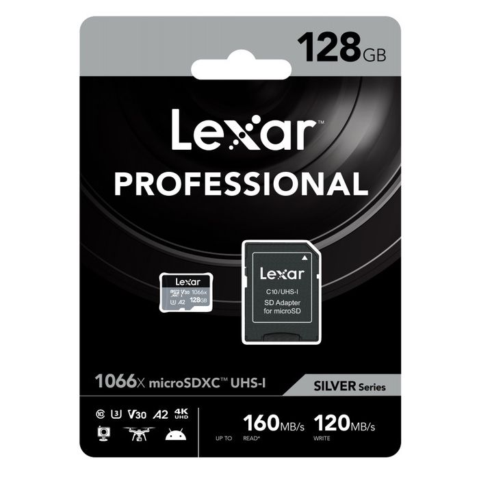 0843367121915-Lexar - carte mémoire 128 Go - Class 10 - micro SDXC + adaptateur--0