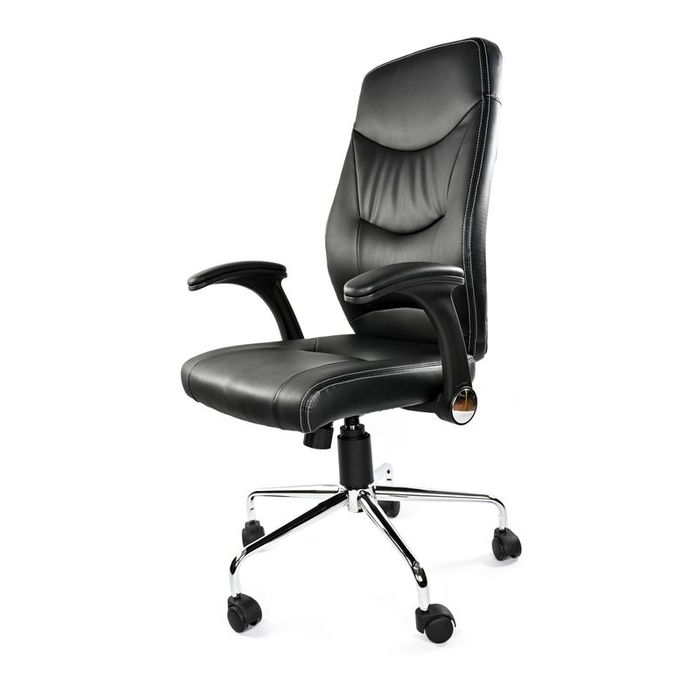 8033540636516-Fauteuil de bureau ATHENA - accoudoirs rabattables - appui-tête intégré - noir--3