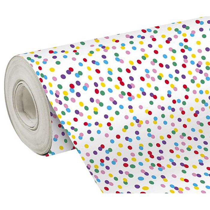 3329682119426-Clairefontaine Alliance - Papier cadeau - 70 cm x 50 m - 60 g/m² - pois multicolores--0