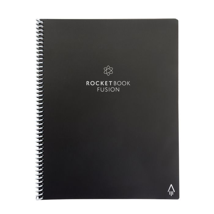 0850007403867-Rocketbook Fusion Letter - Carnet de notes connecté - 42 pages réutilisables - A4 - noir--1