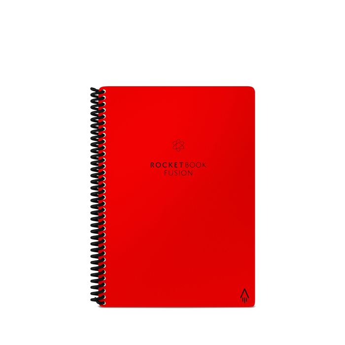 3086123708006-Rocketbook Fusion Executive - Carnet de notes connecté - 42 pages réutilisables - A5 - rouge--1