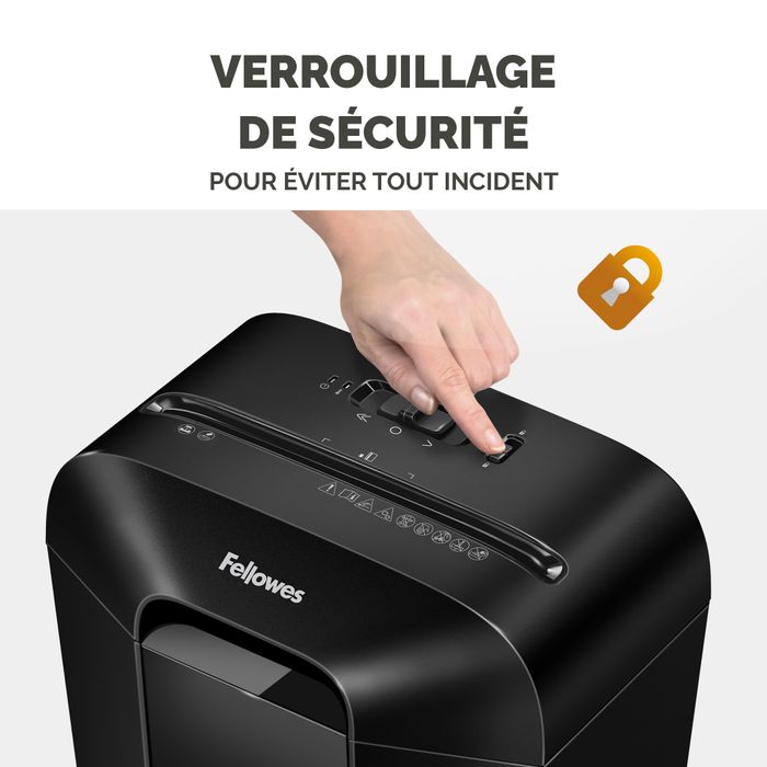 0043859771097-Fellowes Powershred LX41 - Destructeur de documents coupe croisée mini-cut - 8 feuilles - Corbeille 17--4