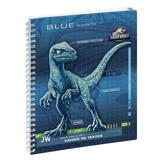 3660942079952-Cahier de textes spiralé Jurassic World - 17 x 22 cm - blue - Exacompta--0