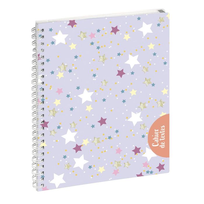 3660942079969-Cahier de textes spiralé Elsa - 17 x 22 cm - étoiles - Exacompta--0