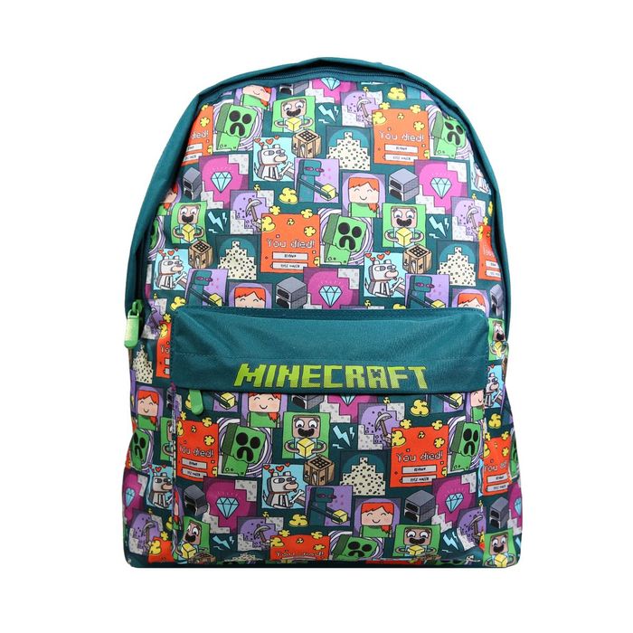 3666311004808-Sac à dos Minecraft - 1 compartiment - multicolore - Bagtrotter--0