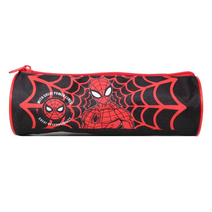 3666311013077-Trousse ronde Spiderman - 1 compartiment - rouge - Bagtrotter--0