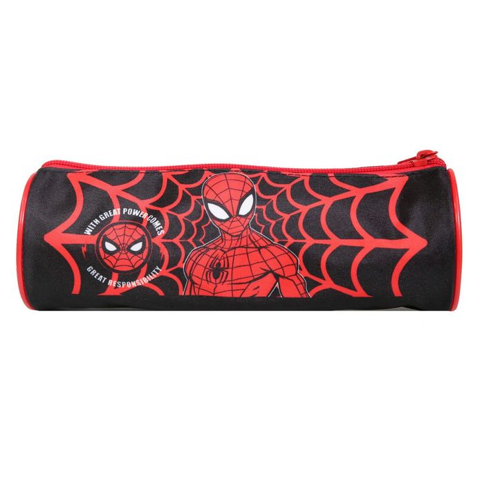 3666311013077-Trousse ronde Spiderman - 1 compartiment - rouge - Bagtrotter--2