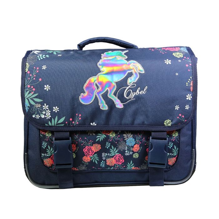 3666311012179-Cartable Cybel 38 cm - 2 compartiments - bleu - Bagtrotter--0