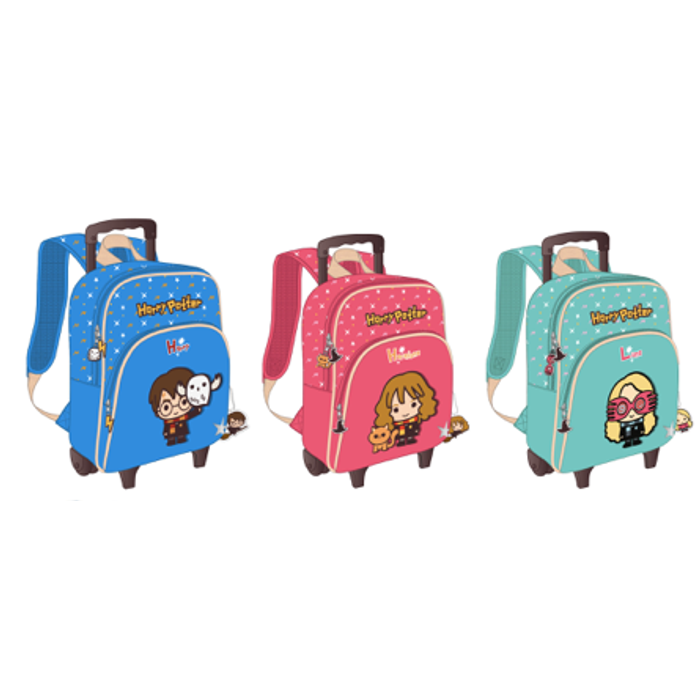 3661507522746-Sac à dos maternelle à roulettes Harry Potter Chibi - 1 compartiment - différents modèles disponibl--0