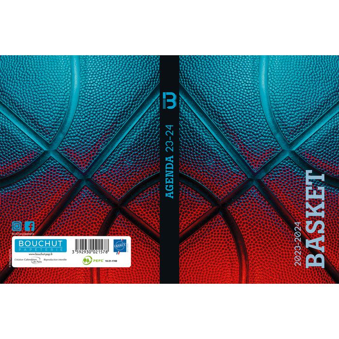 3592930021578-Agenda Sport - 1 jour par page - 12,5 x 17,5 cm - basket - Bouchut--0