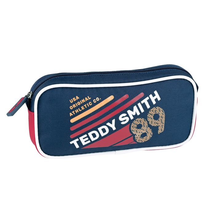 3020120171593-Trousse rectangulaire Teddy Smith Warm Up - 1 compartiment - bleu/rouge - Hamelin--0