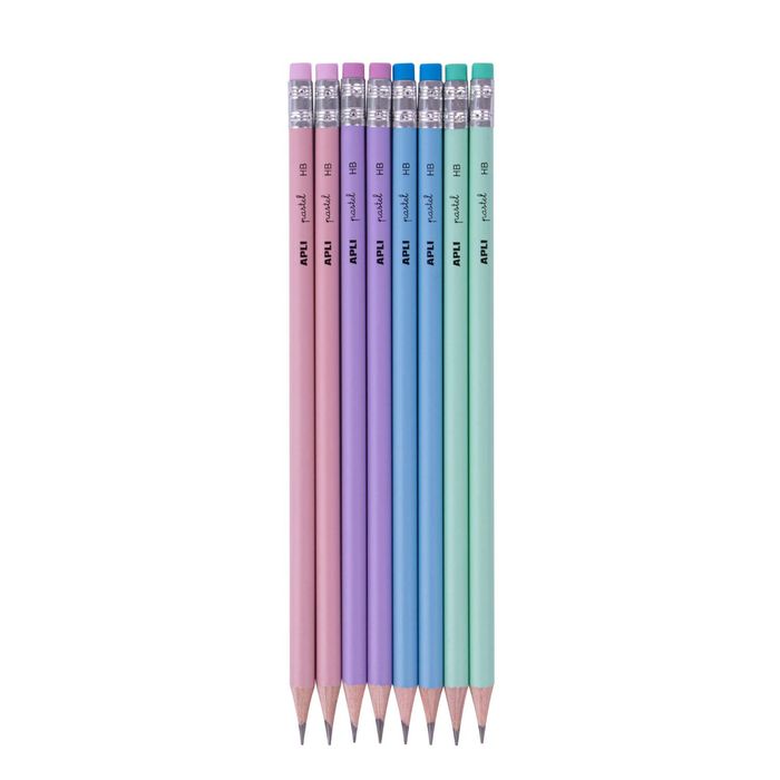 8410782188247-Apli Nordik - Crayon HB avec embout gomme - disponible dans différentes couleurs--0