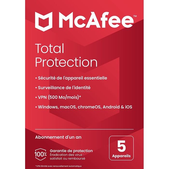 0731944721453-McAfee Total Protection - 5 appareils pendant 1 an--0