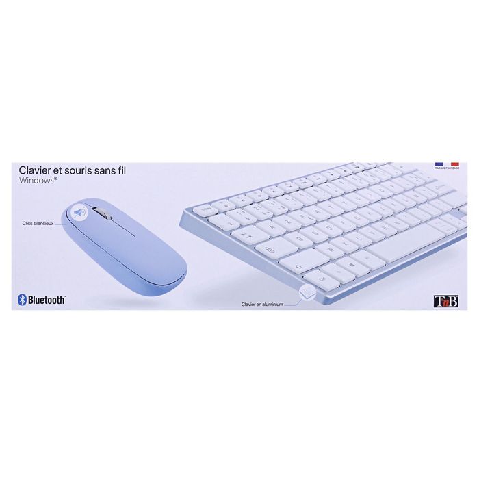 3303170111239-T'nB iClick - ensemble clavier sans fil et souris sans fil - bleu--9