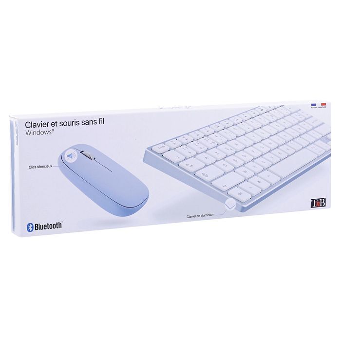 3303170111239-T'nB iClick - ensemble clavier sans fil et souris sans fil - bleu--8