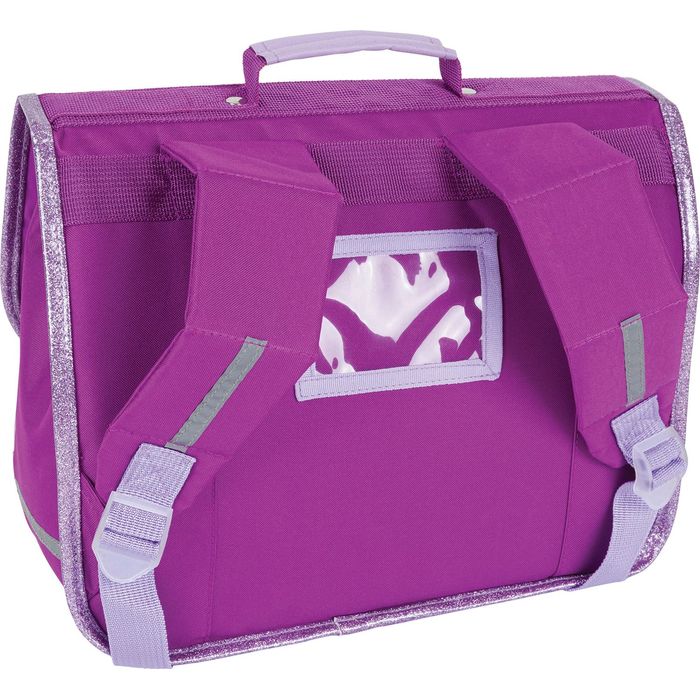 3664447149462-Cartable maternelle Monsieur Madame - 32 cm - 1 compartiment - violet - Oberthur--1