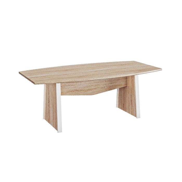 3483601144590-Table de réunion tonneau MAMBO - Chêne Sonoma/blanc--0