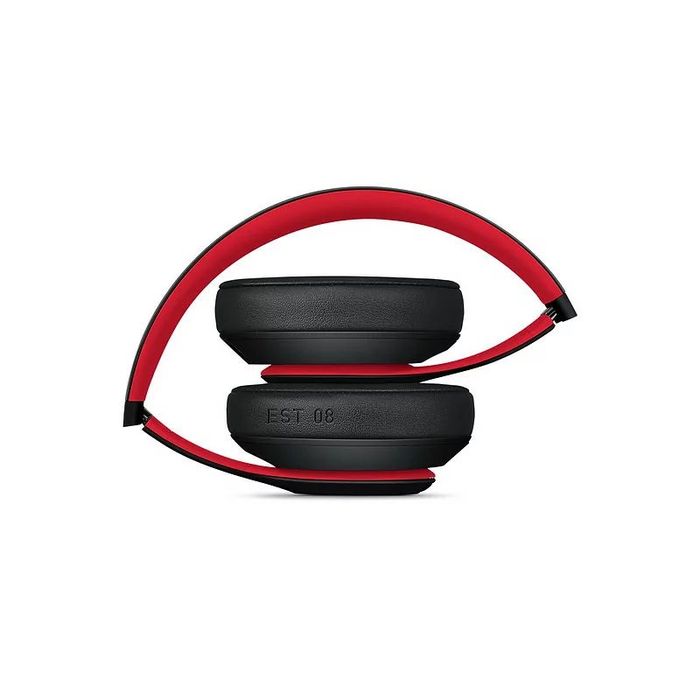 3701083088486-Casque Beats Studio3 Reconditionné - sans fil avec réduction de bruit - noir et rouge --2