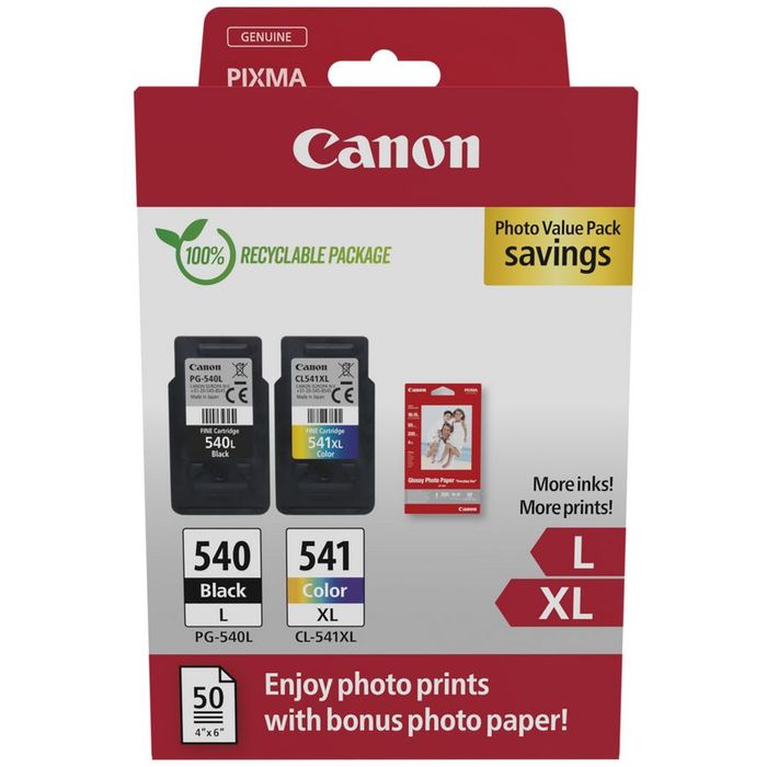 8714574669564-Canon PG-540L/CL-541XL - Pack de 2 - noir, couleur (cyan, magenta, jaune) - cartouche d'encre originale--0