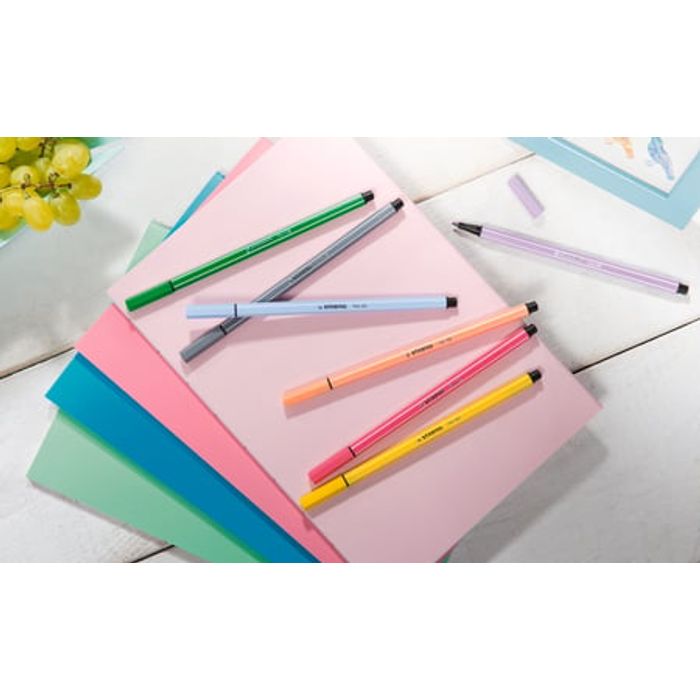 4006381595094-STABILO Pen 68 Pastellove - Pack de 15 feutres - couleurs pastels assorties--1