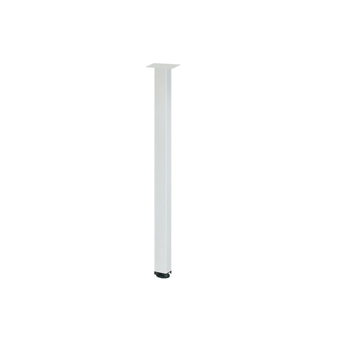 3483600955180-Pied carré pour retour de bureau CONNEXION - L4 x H71,5 x P4 - Blanc--0