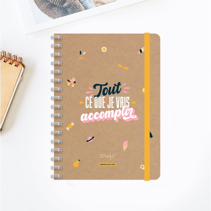 8445641031235-Agenda Mr Wonderful Tout ce que je vais accomplir - 1 semaine sur 2 pages - 15 x 22 cm - Viquel--0