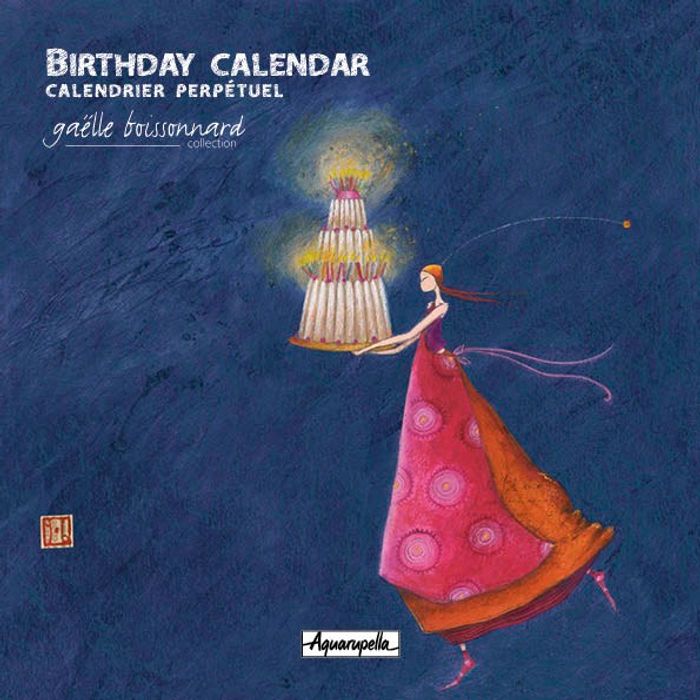 3494150140919-Calendrier perpétuel - G. Boissonnard - Anniversaire Bleu nuit - 21 x 21 cm - Aquarupella--0