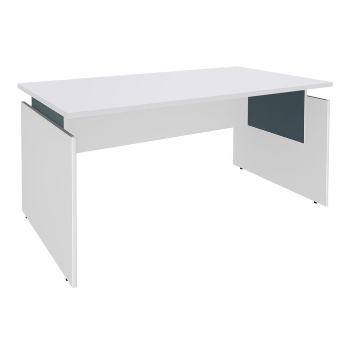 3253310534780-Bureau INEO JET UP Bureau Vallée - Réglable en hauteur - L160 x H74/78/82 x P80 cm - Pieds blanc - plateau blanc ---0