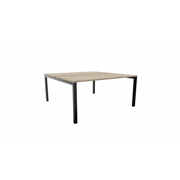 3617350003680-Bureau Bench ARIAL - L140 x P165 cm - plateau imitation chêne brunswick - pieds noirs--0