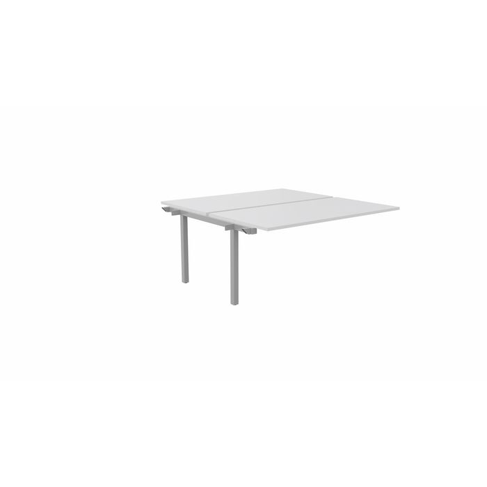 3617350003451-Bureau Bench ARIAL - Plan suivant - L140 x P165 cm - plateau blanc - pieds gris aluminium--0