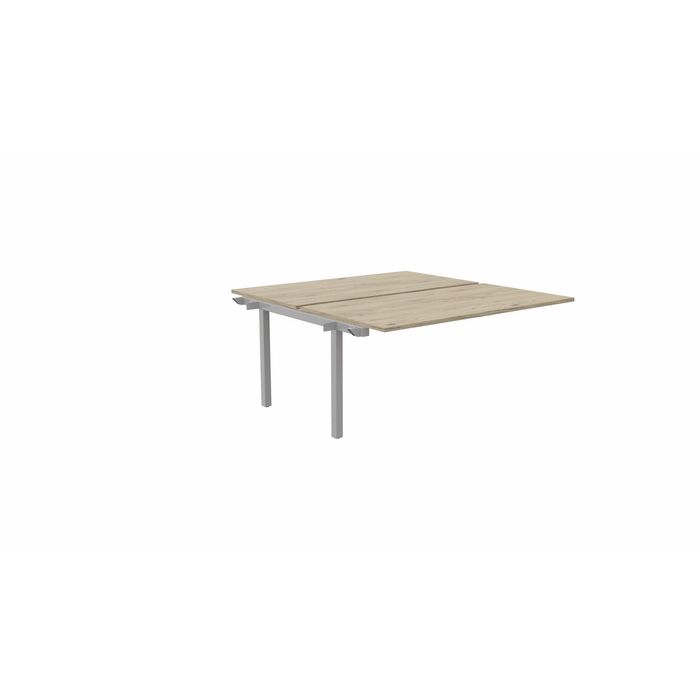 3617350003420-Bureau Bench ARIAL - Plan suivant - L140 x P165 cm - plateau imitation chêne brunswick - pieds gris al--0