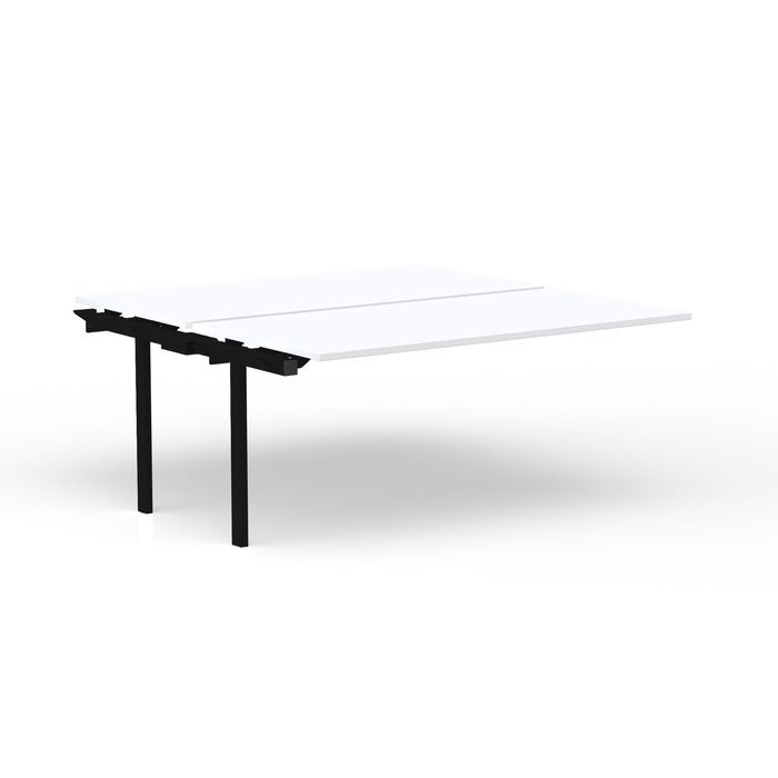 3617350005226-Bureau Bench CONECT - plan suivant - L140 x P165 cm - plateau blanc - pieds noirs--0