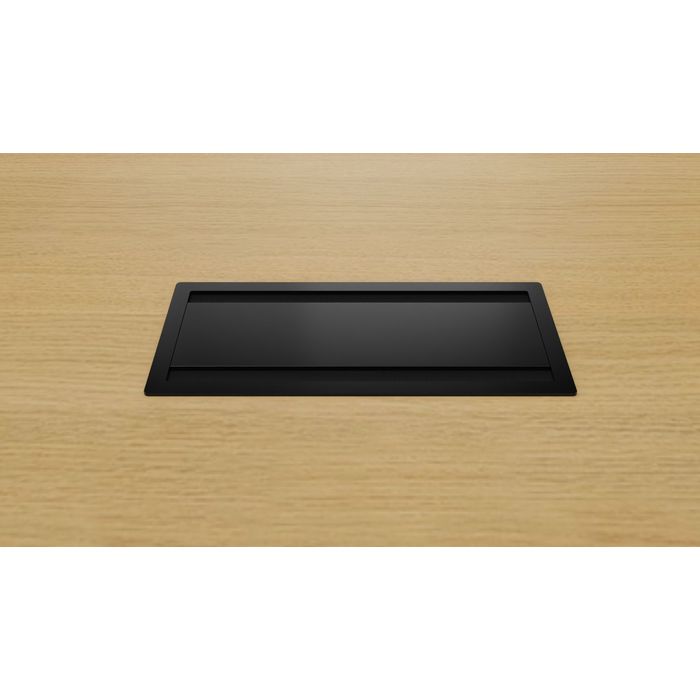 3617350000764-Trappe centrale pour table de réunion ARIAL - 31,6 x 14,8 cm - double accès - noir--0