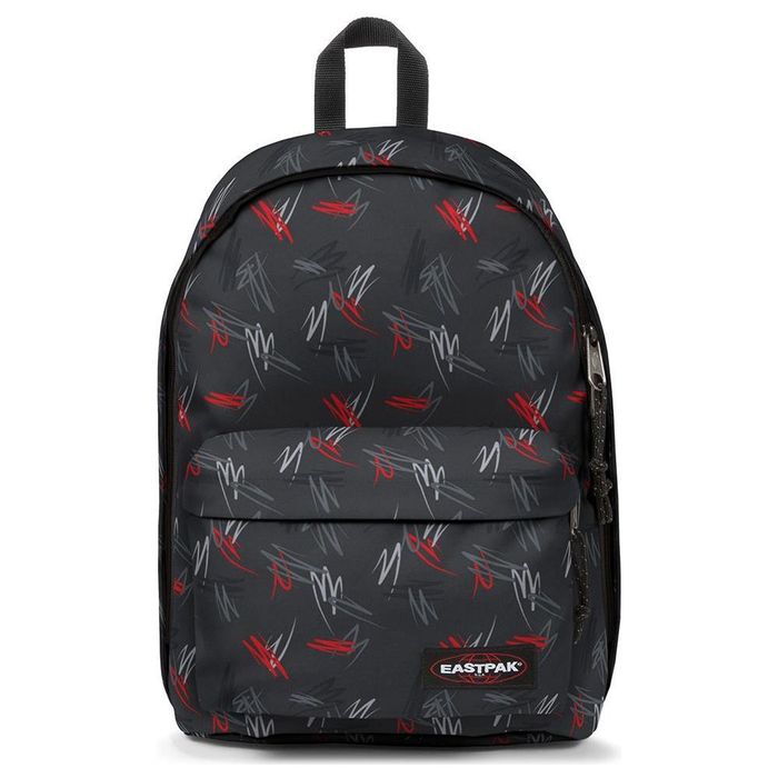 0404051552127-EASTPAK Out Of Office - Sac à dos scribble black avec compartiment pour ordinateur portable--0