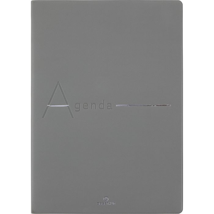 3664447170251-Agenda 16 mois Bora - 1 semaine sur 2 pages - 17 x 24,5 cm - gris - Oberthur--0