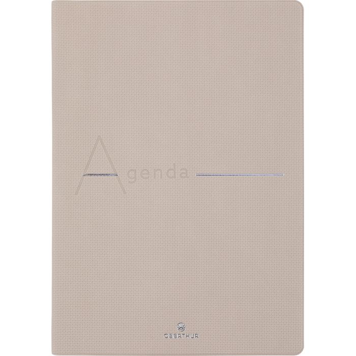 3664447170312-Agenda 16 mois Bora - 1 semaine sur 2 pages - 15 x 21 cm - beige texturé - Oberthur--0