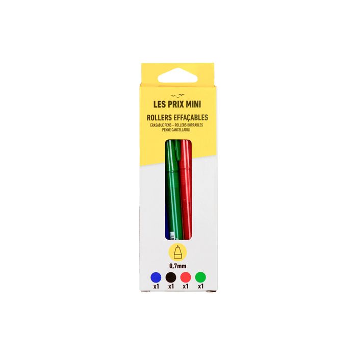 3539012004470-Les Prix Mini - Pack de 4 Stylos gel effaçables - couleurs assorties--0