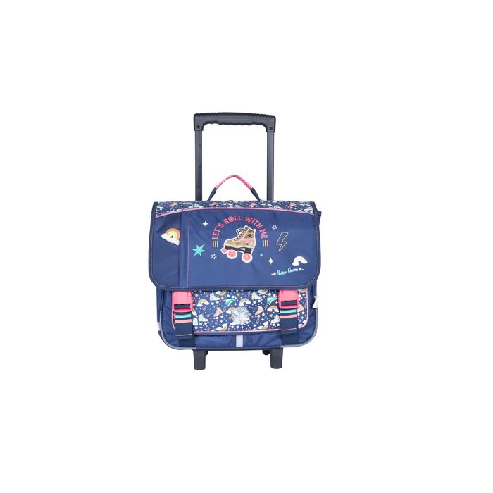 3661507024295-Cartable à roulettes KIP Roller - 2 compartiments - bleu marine - Kid'Abord--0