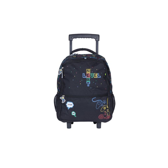 3661507022741-Sac à dos à roulettes KIP Gamer next level - 2 compartiments - noir - Kid'Abord--0