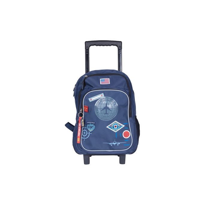 3661507022758-Sac à dos à roulettes KIP Aviator - 2 compartiments - bleu marine - Kid'Abord--0