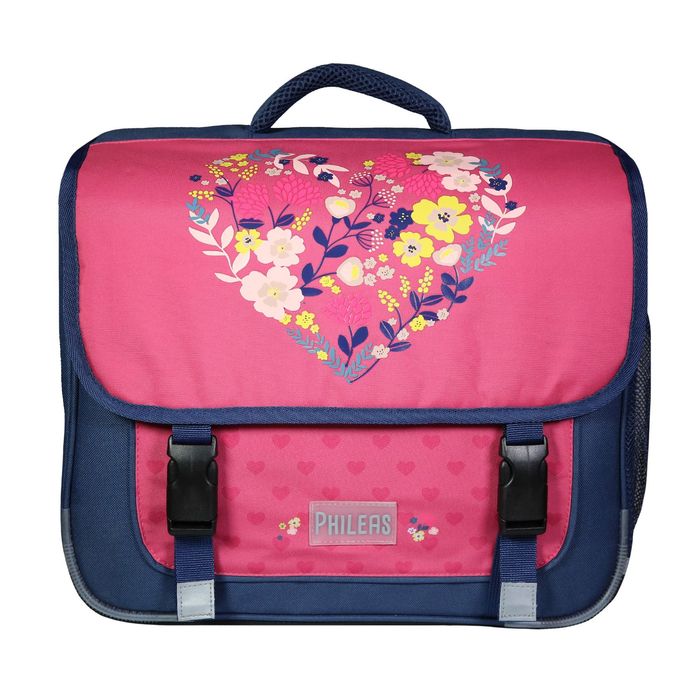 3666311019222-Cartable Phileas - 38 cm - 2 compartiments - cœur - Bagtrotter--0