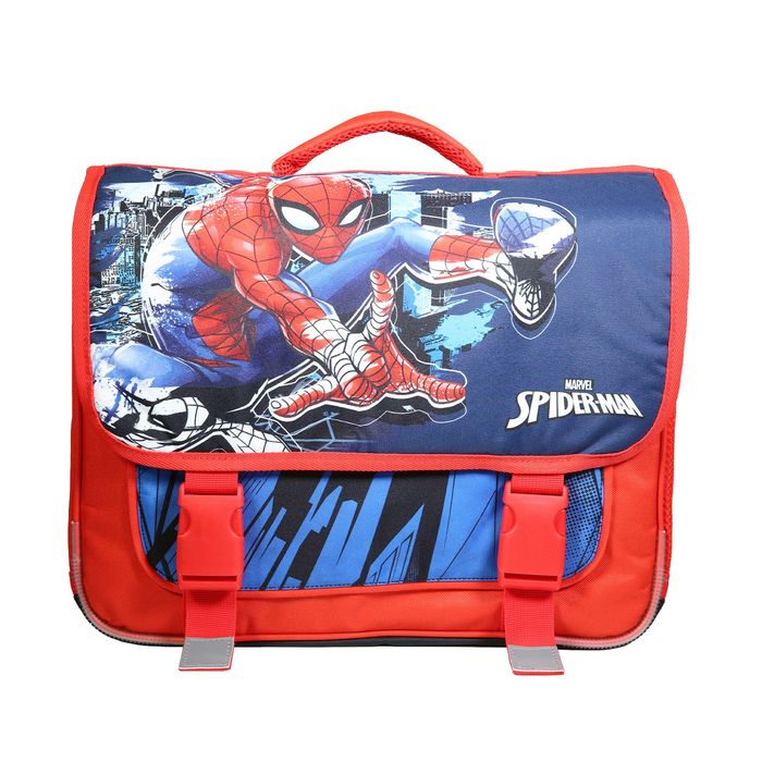 3666311020099-Cartable Spiderman - 38 cm - 2 compartiments - bleu - Bagtrotter--0