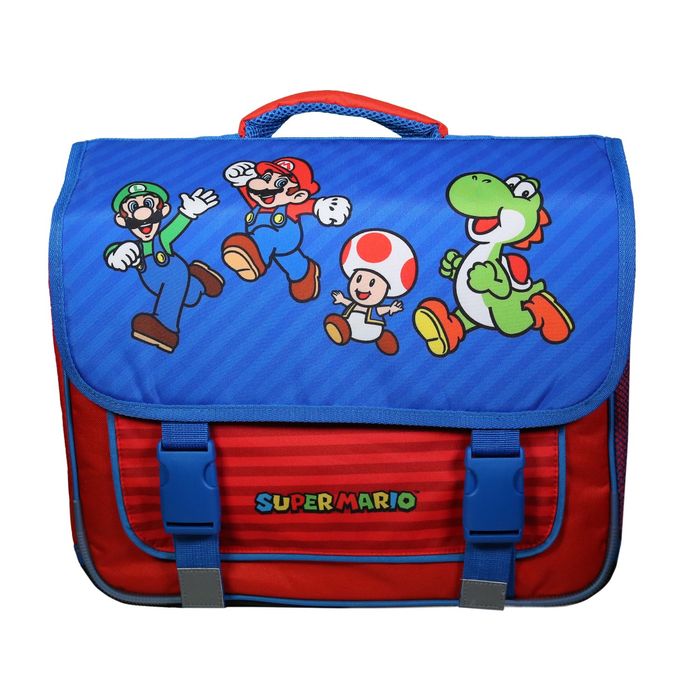 3666311023243-Cartable Super Mario - 38 cm - 2 compartiments - multicolore - Bagtrotter--0